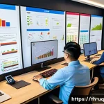 고객 여정 맵핑의 필요성과 효과 - A detailed office scene of a Thai marketing team collaboratively working on Customer Journey Mapping...