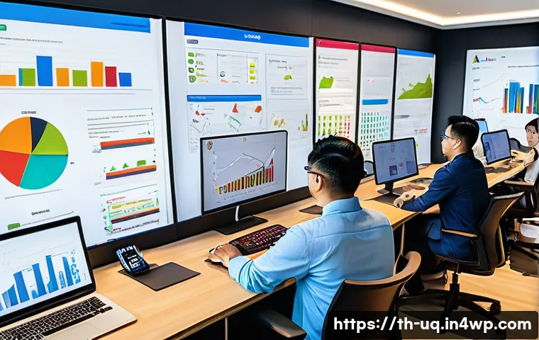 고객 여정 맵핑의 필요성과 효과 - A detailed office scene of a Thai marketing team collaboratively working on Customer Journey Mapping...